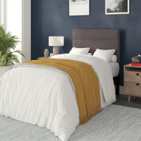 Flash Furniture TW-3WLHB21-GY-T-GG Paxton Twin Channel Stitched Fabric Upholstered Headboard, Adjustable Height from  44.5